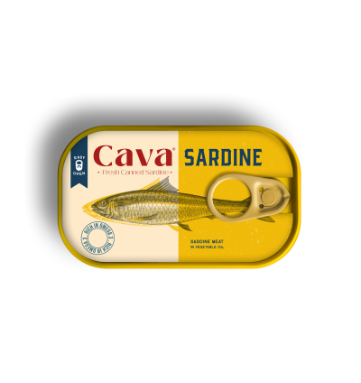 سردين كافا فريش معلب بزيت نباتي – 125 جم